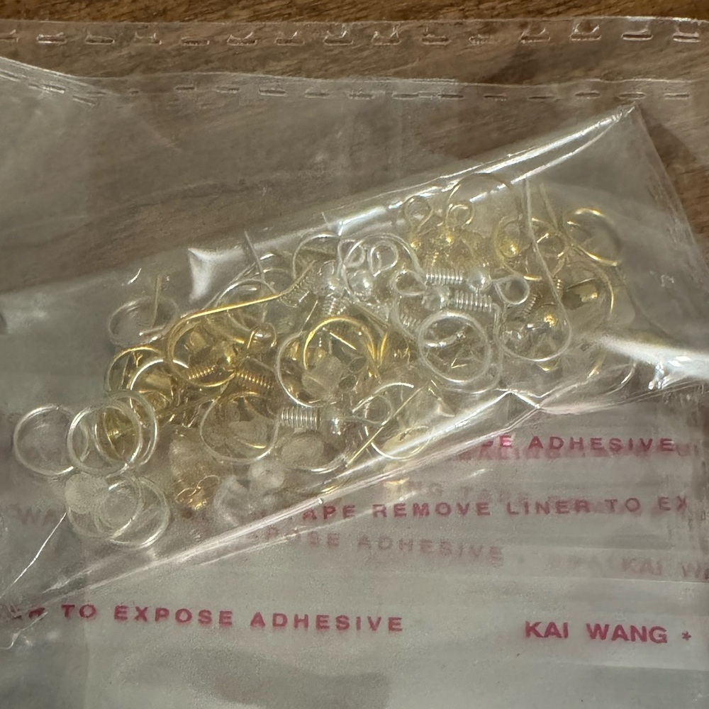 LOT bundle Jewelry earring making kit gold & silver findings crafts screw pins - Picture 6 of 6